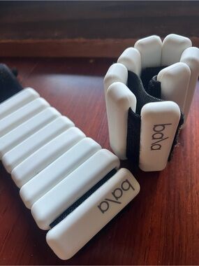 Bala White Wearable Wrist/Ankle Weights - Set of 2